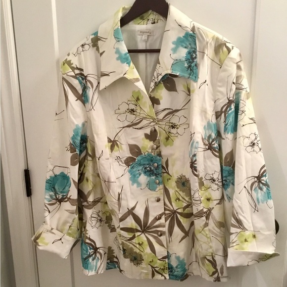 Ingenuity lined cotton snap jacket size 22W - Picture 1 of 8